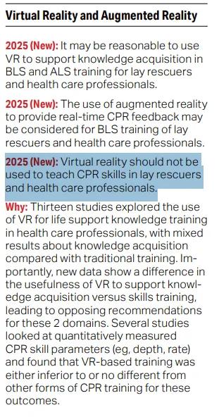 updated recommendations on the use of Virtual Reality and Augmented Reality in healthcare education