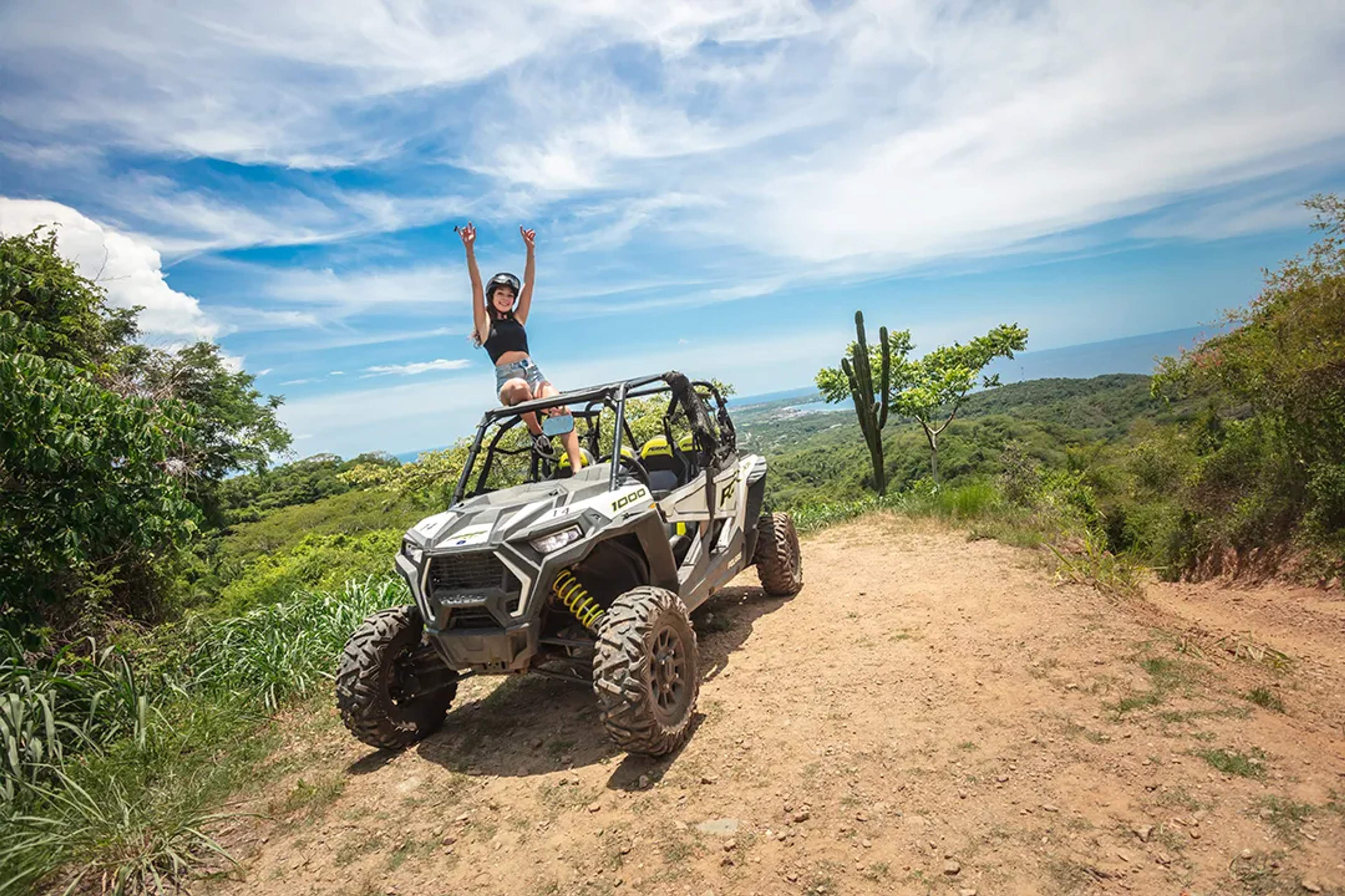Explore Punta Mita by UTV on rugged trails with panoramic ocean views and thrilling off-road adventure.