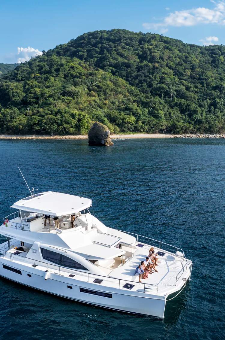 Puerto Vallarta catamaran charter, Leopard 51 for up to 40 passengers.