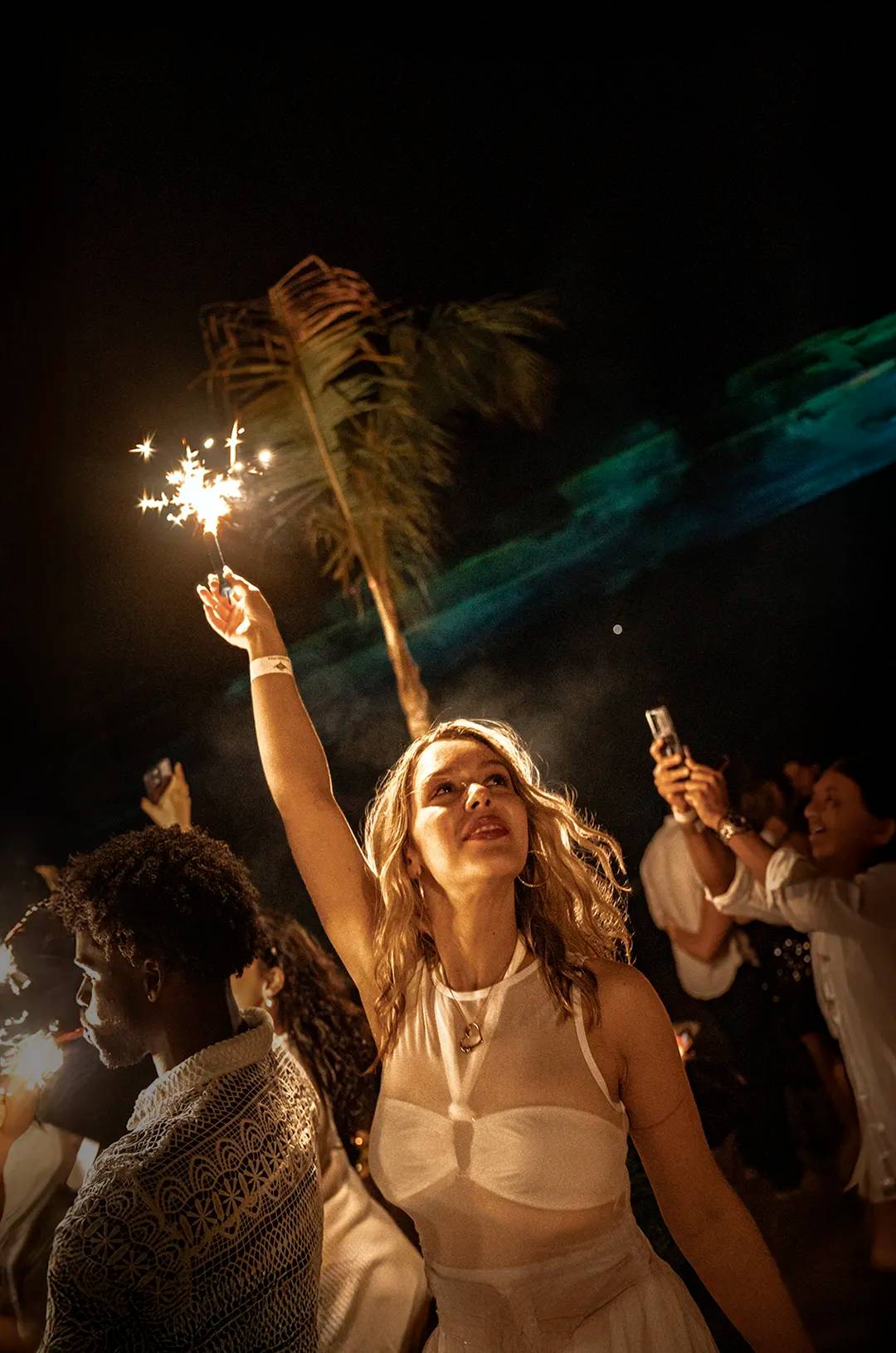 Girl dancing the night at the Best Puerto Vallarta New Year's Eve Party.