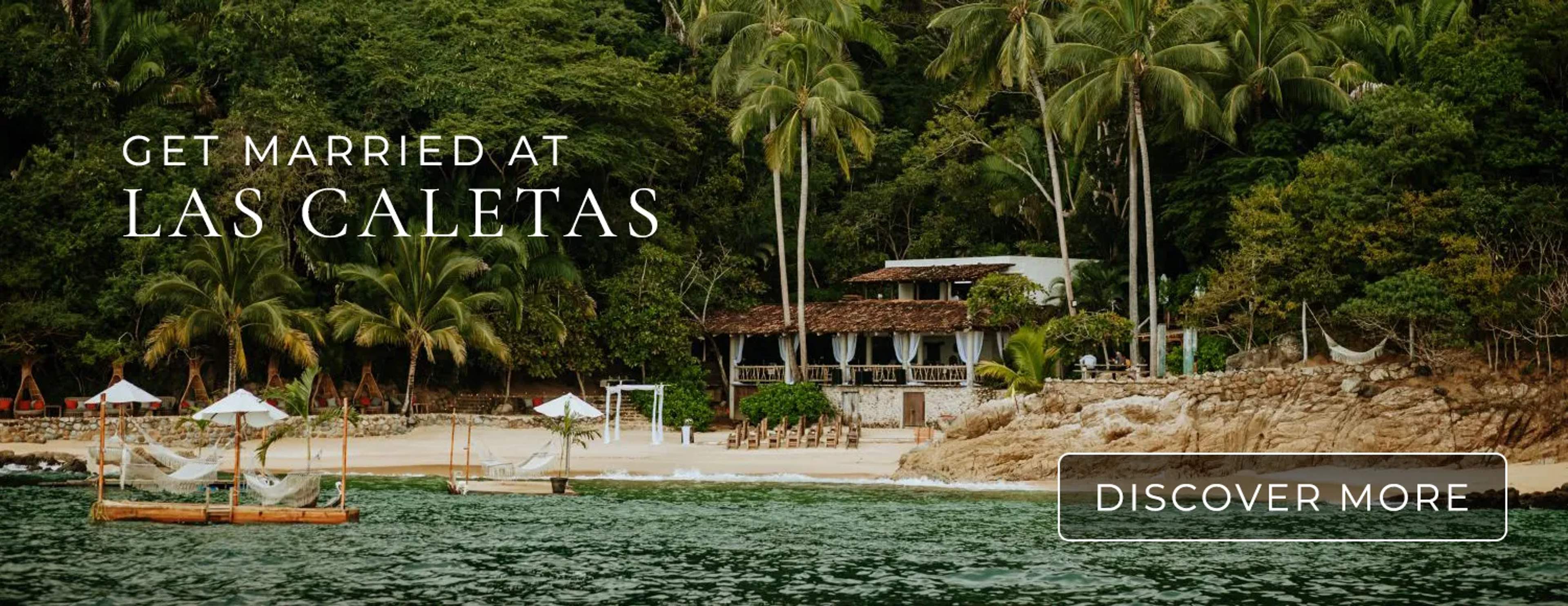 Puerto Vallarta beach destination wedding venue at Las Caletas. Discover more.
