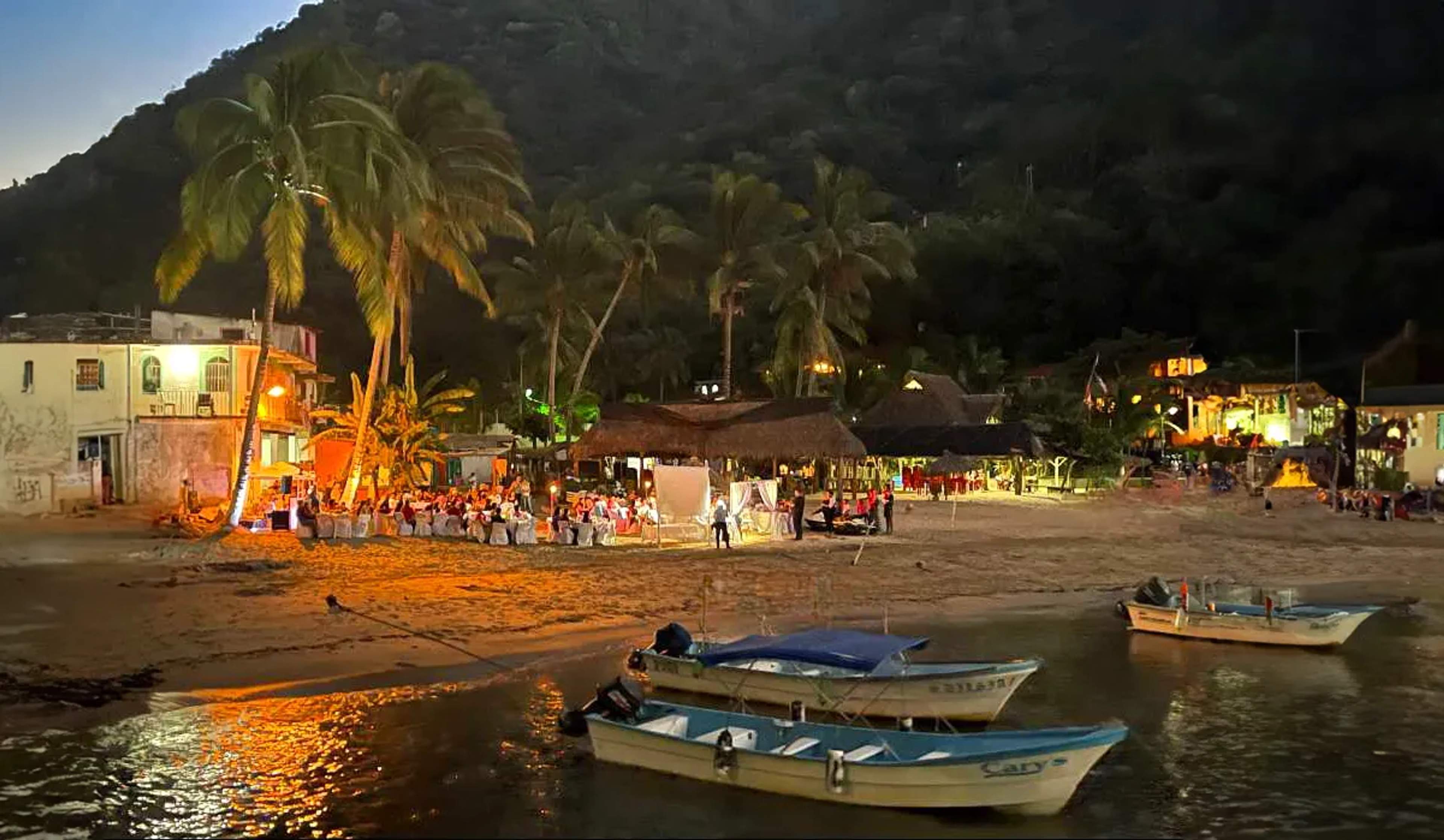 Yelapa beach at night.