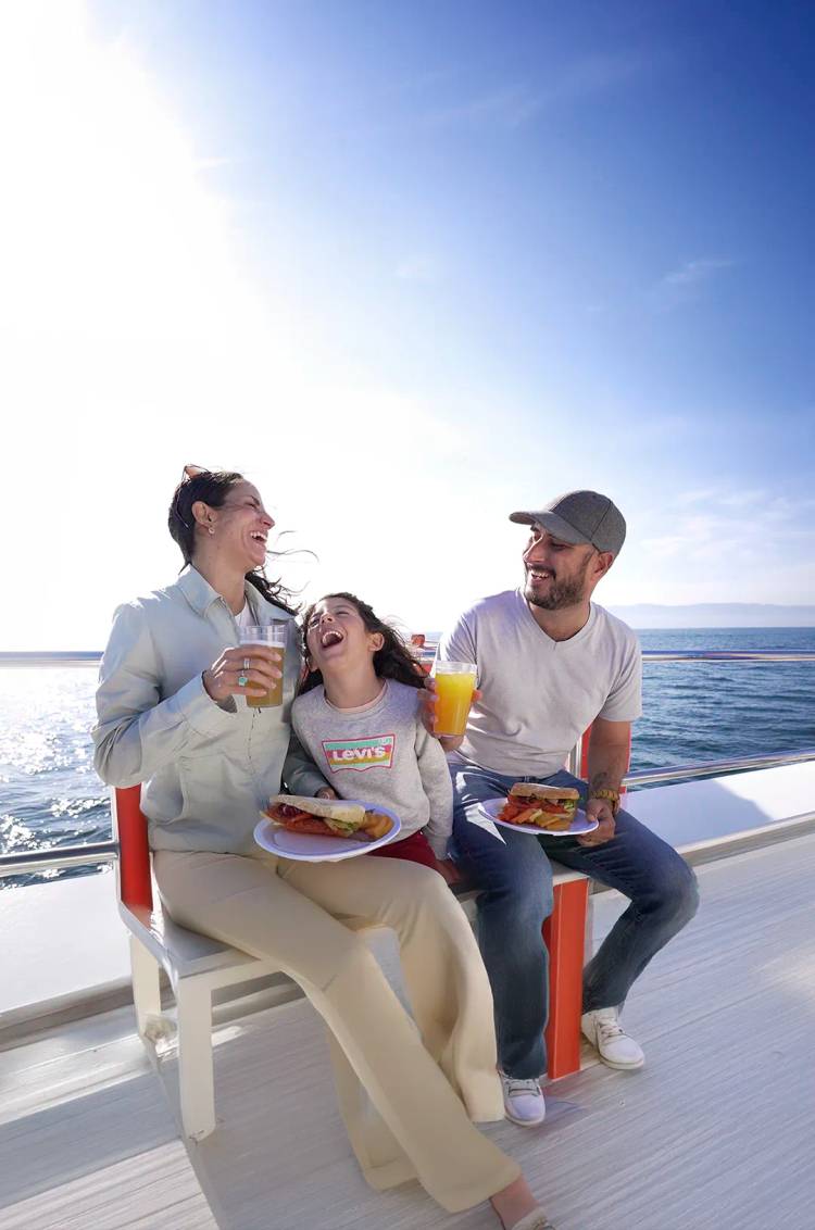 Enjoy lunch on board a whale watching tour as part of a Puerto Vallarta Tour Package.