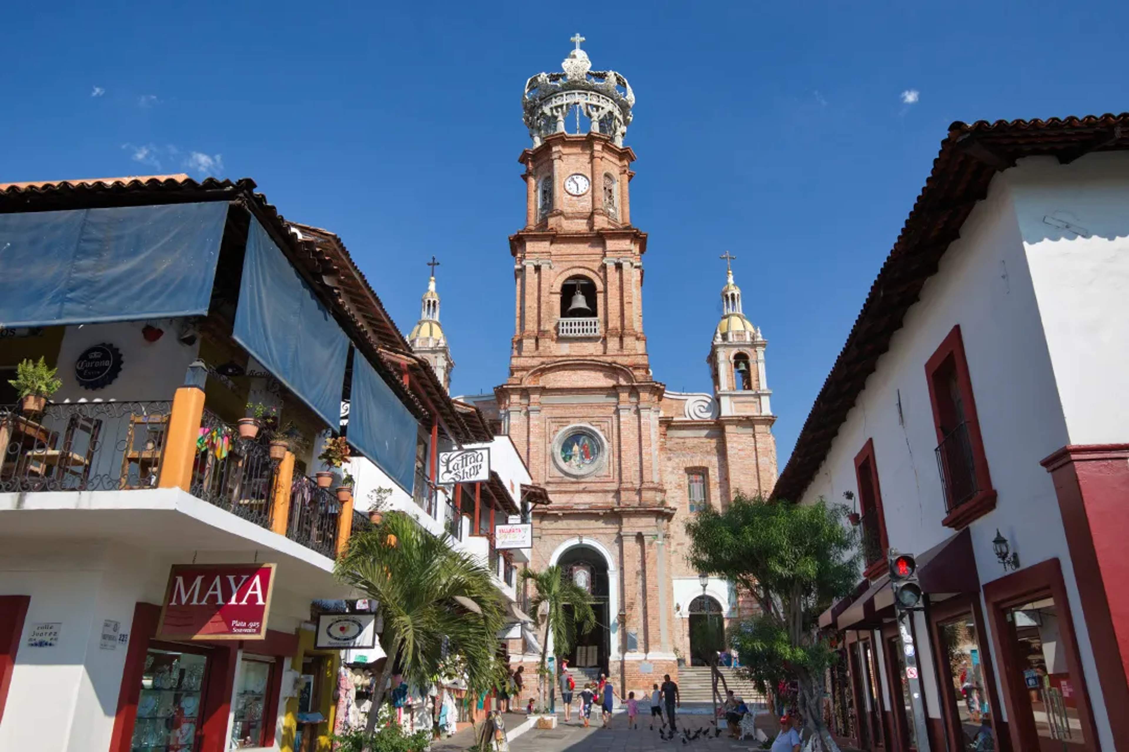 Our Lady of Guadalupe Church in downtown Puerto Vallarta, iconic landmark and cultural symbol.