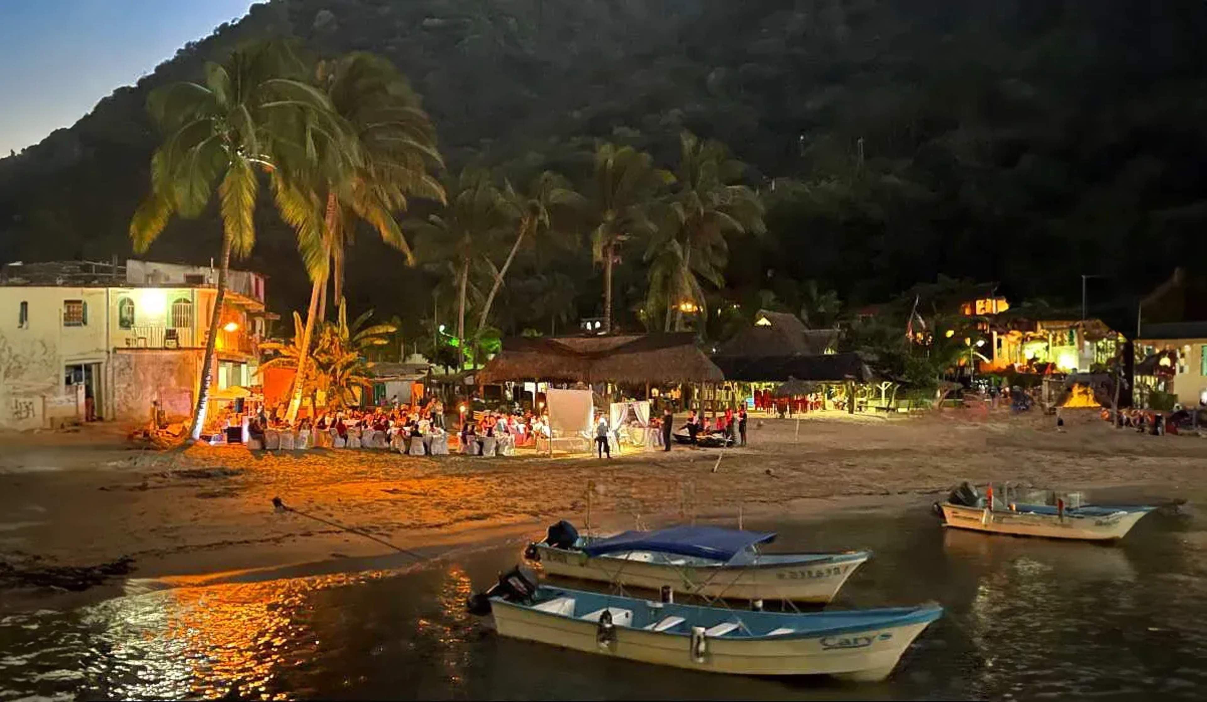 Yelapa beach at night.
