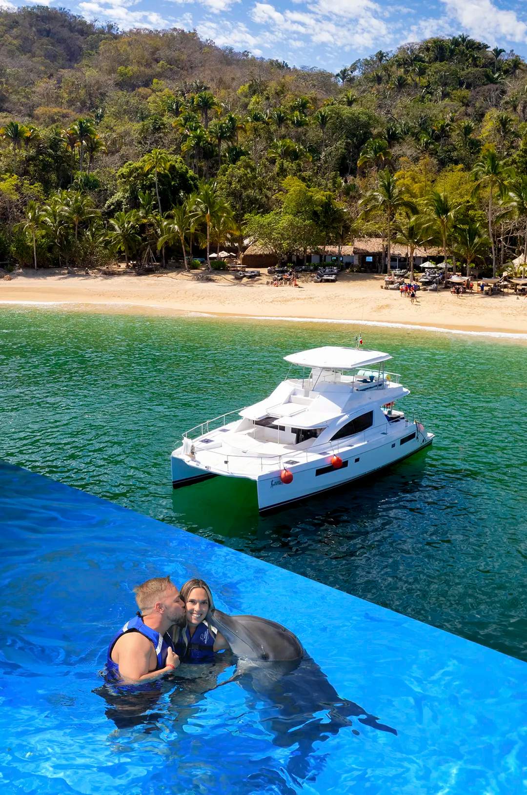 Puerto Vallarta tour package with a dolphin swim and a snorkeling tour.