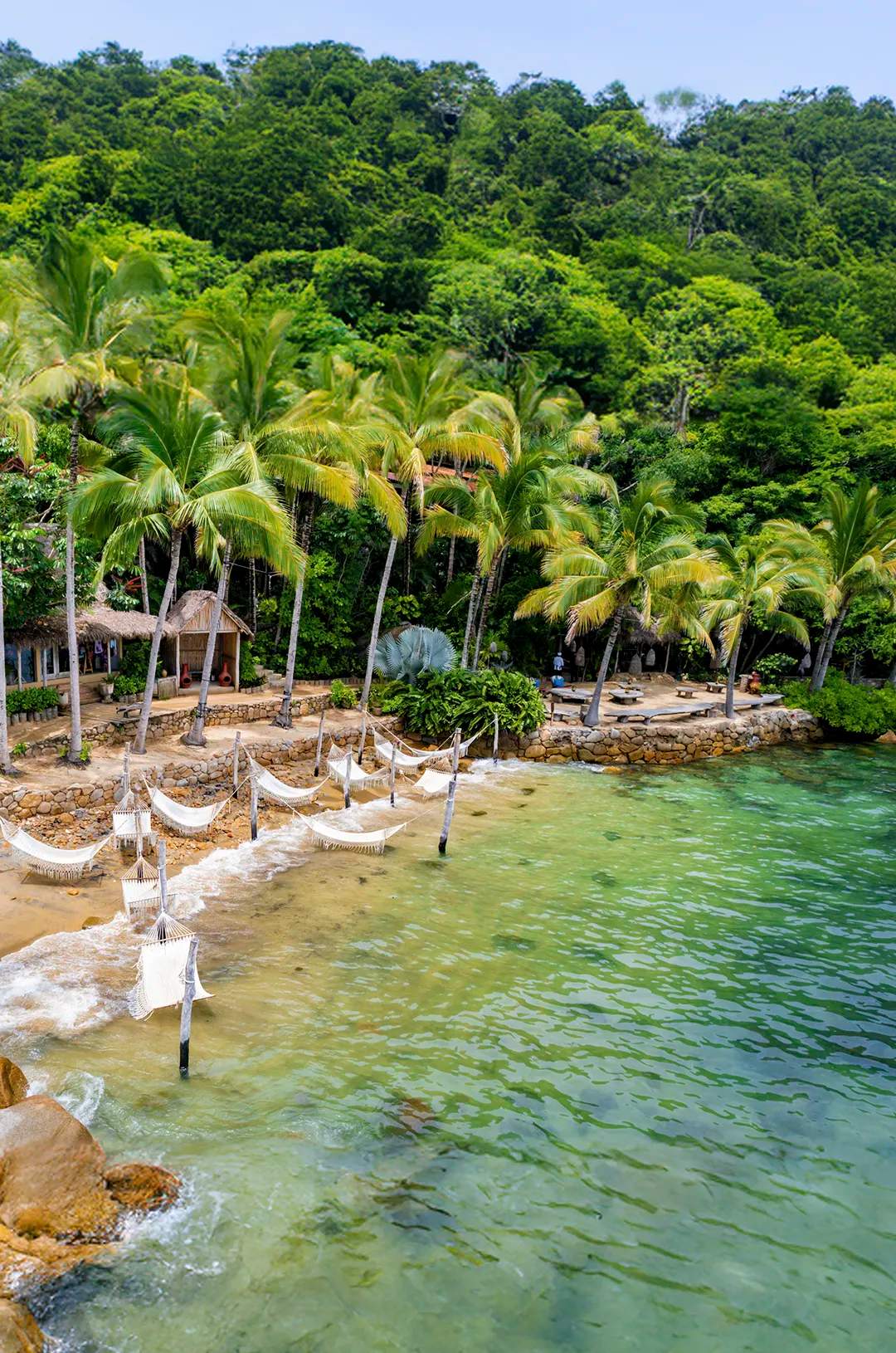 Aerial view of Las Caletas, one of the best Puerto Vallarta dive sites.