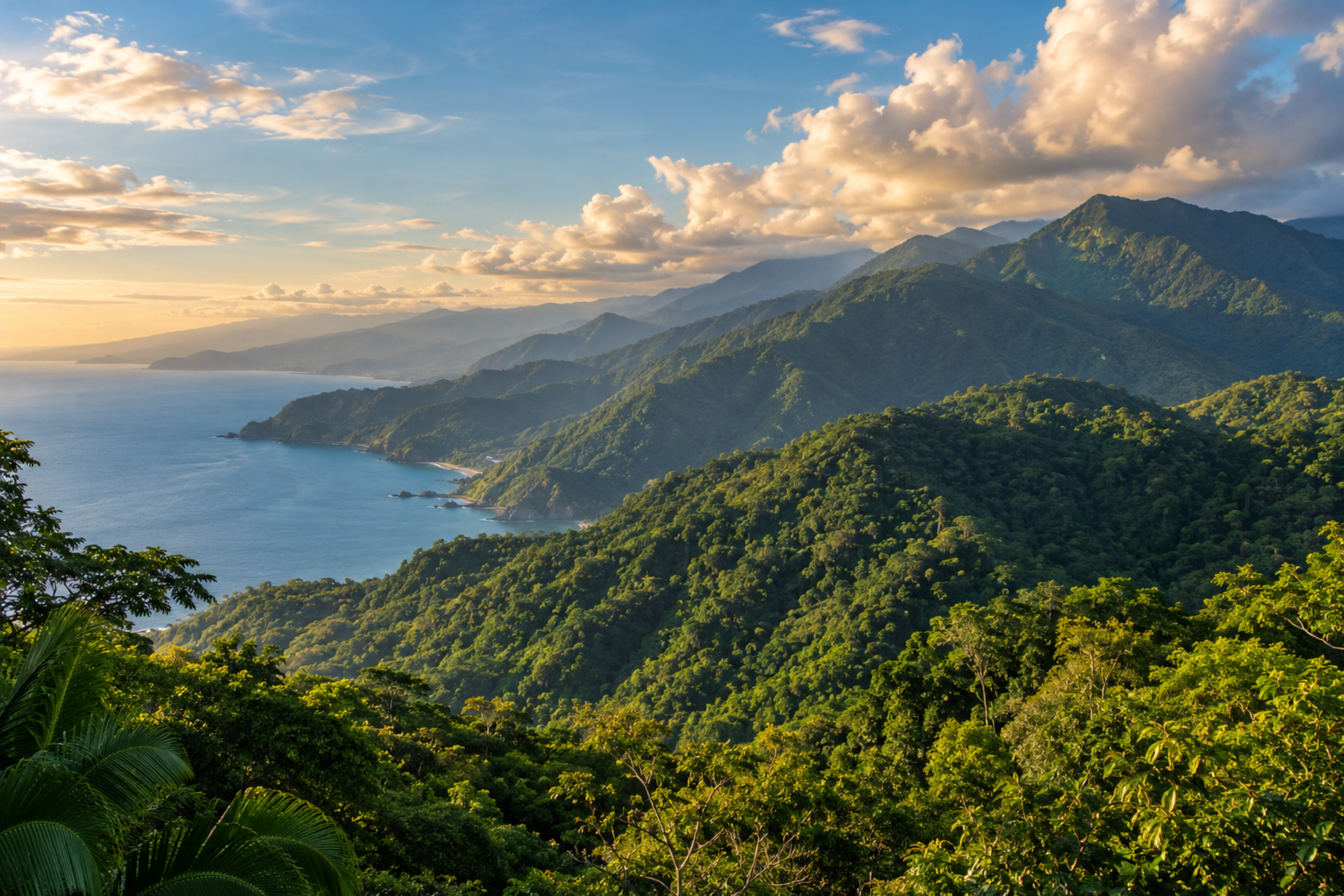 Vista escénica de la bahía de Yelapa cerca de Puerto Vallarta con lanchas y Sierra Madre en tour costero