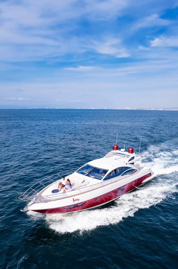 Puerto Vallarta yacht charter, Azimut for 15 passengers.