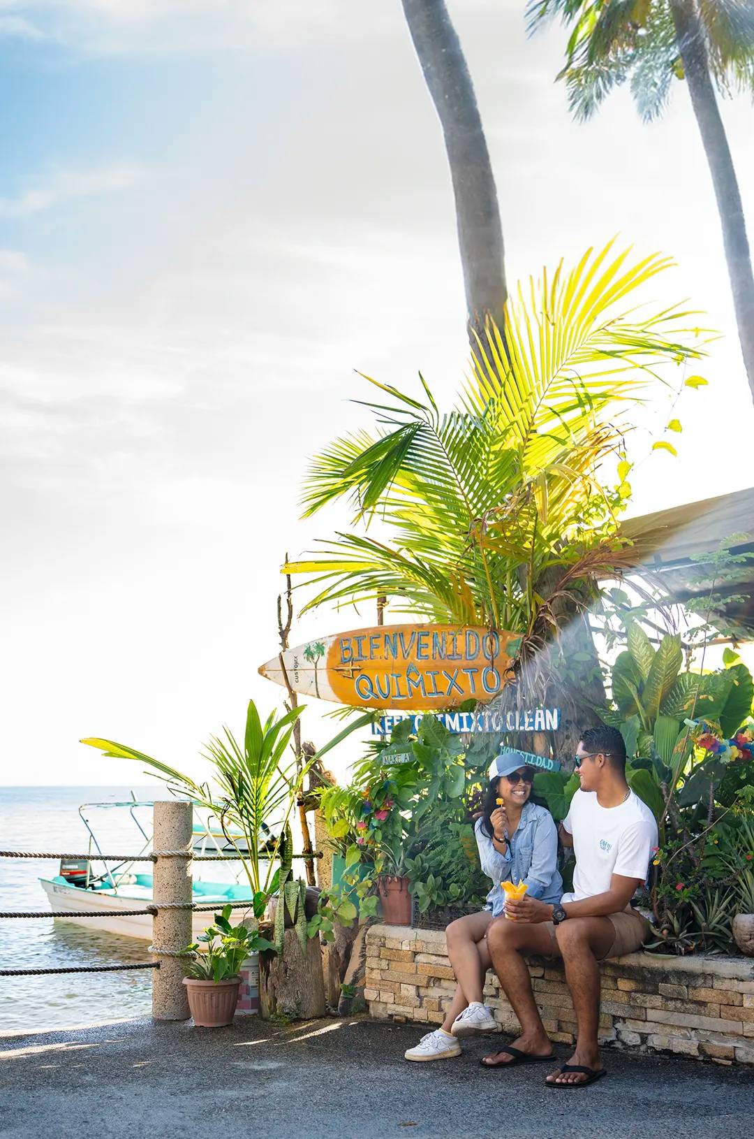 Travelers on a relaxed day trip to the coastal villages of Puerto Vallarta south bay.