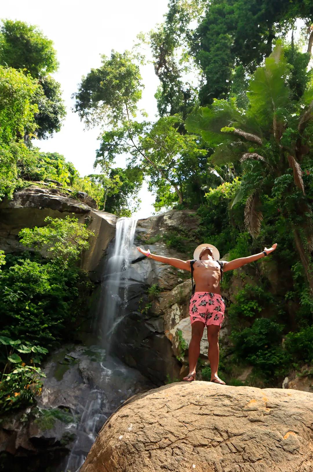 Aerial view of Yelapa waterfall as part of a Puerto Vallarta ecotourism tour.