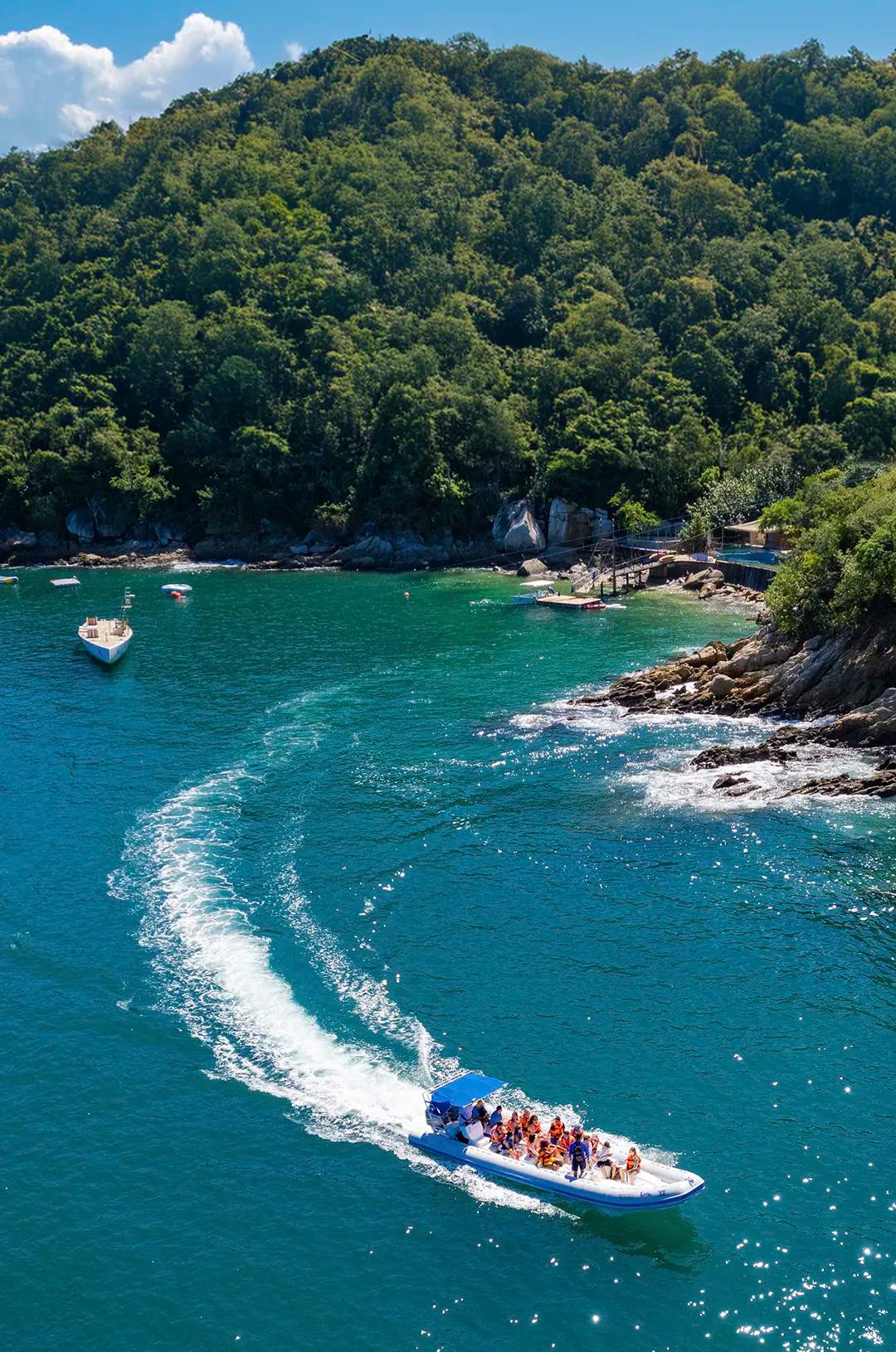 Aerial view of the most spectacular Puerto Vallarta water park.