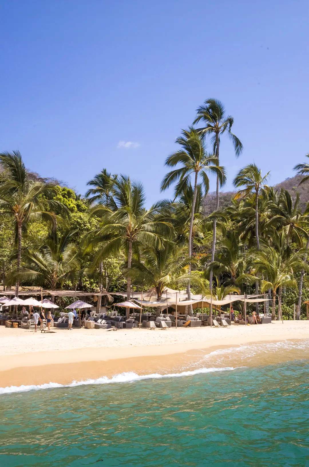 View of Majahuitas, one of the most exclusive beaches in Puerto Vallarta.