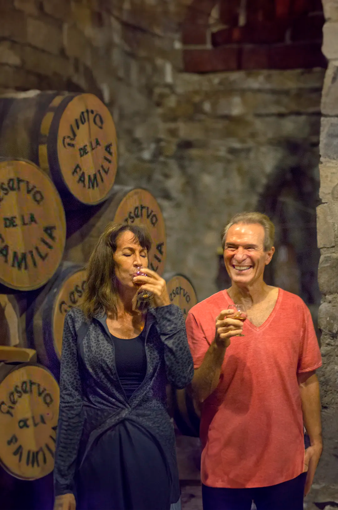 Tequila enthusiasts on a private tequila tasting at Jose Cuervo distillery in Mexico.
