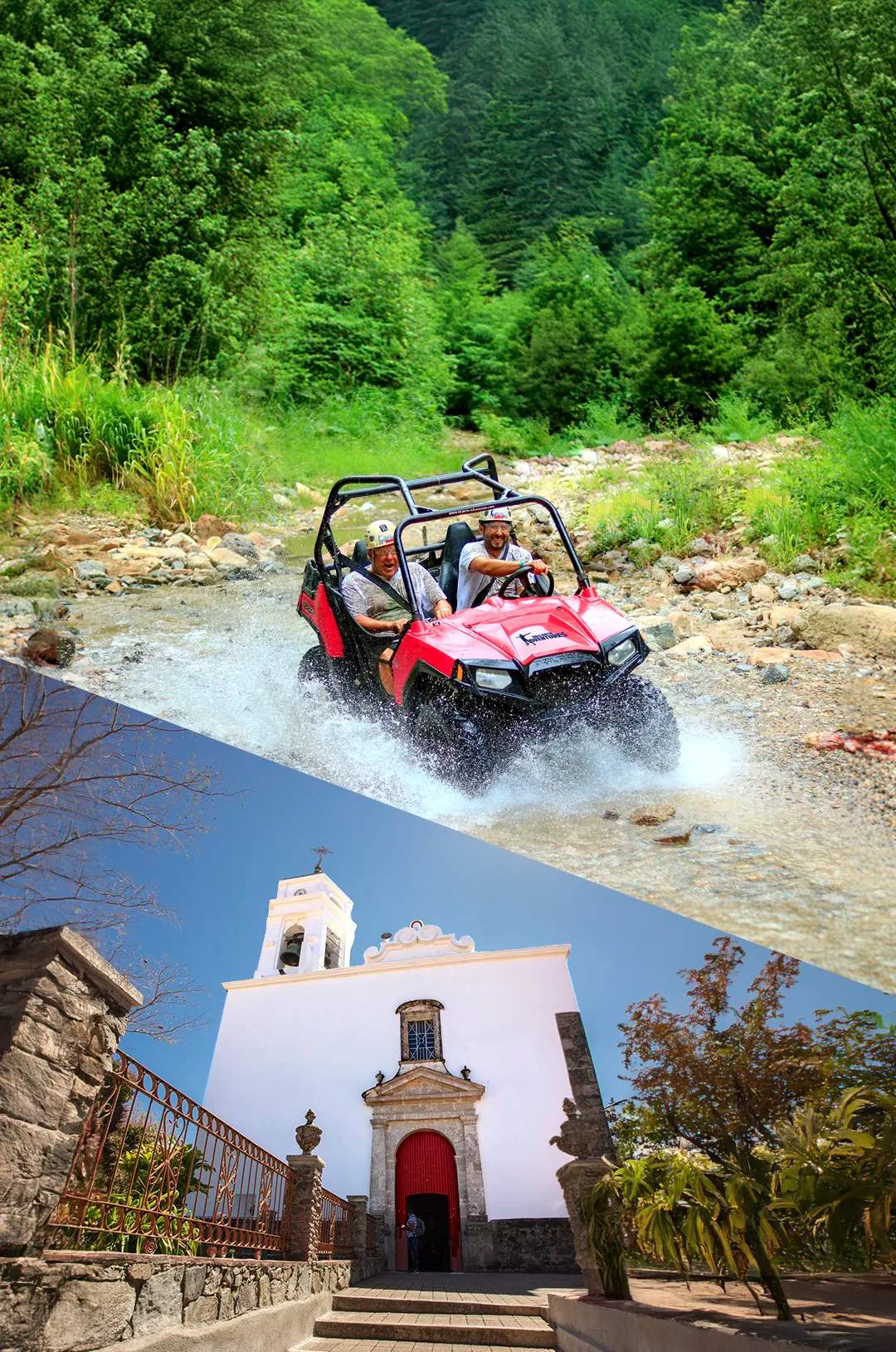 Puerto Vallarta Vacation Package combining an Adventure Tour and a San Sebastian del Oeste tour.