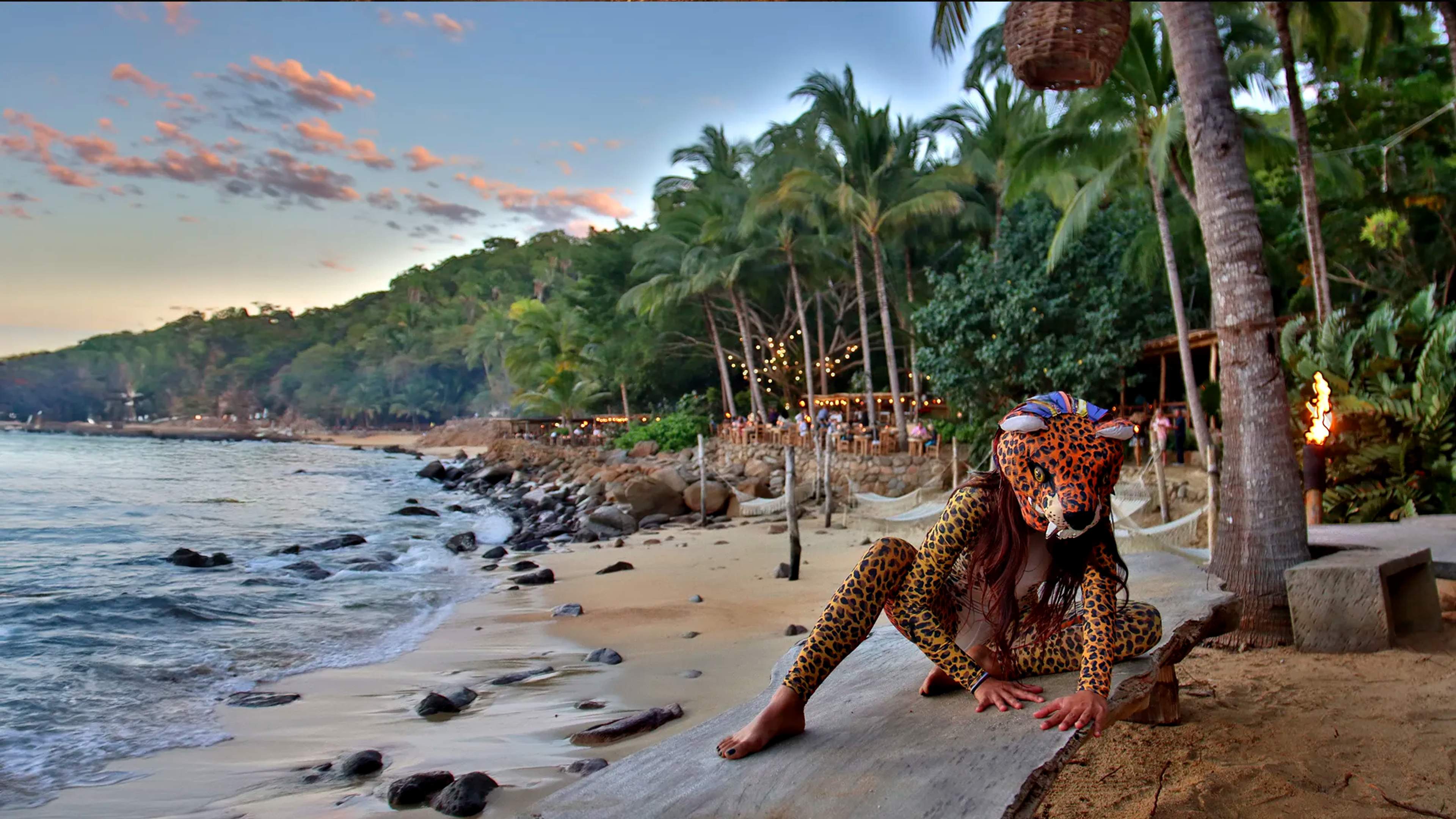 Personaje de Ritmos de la Noche, mitad jaguar, mitad humano.