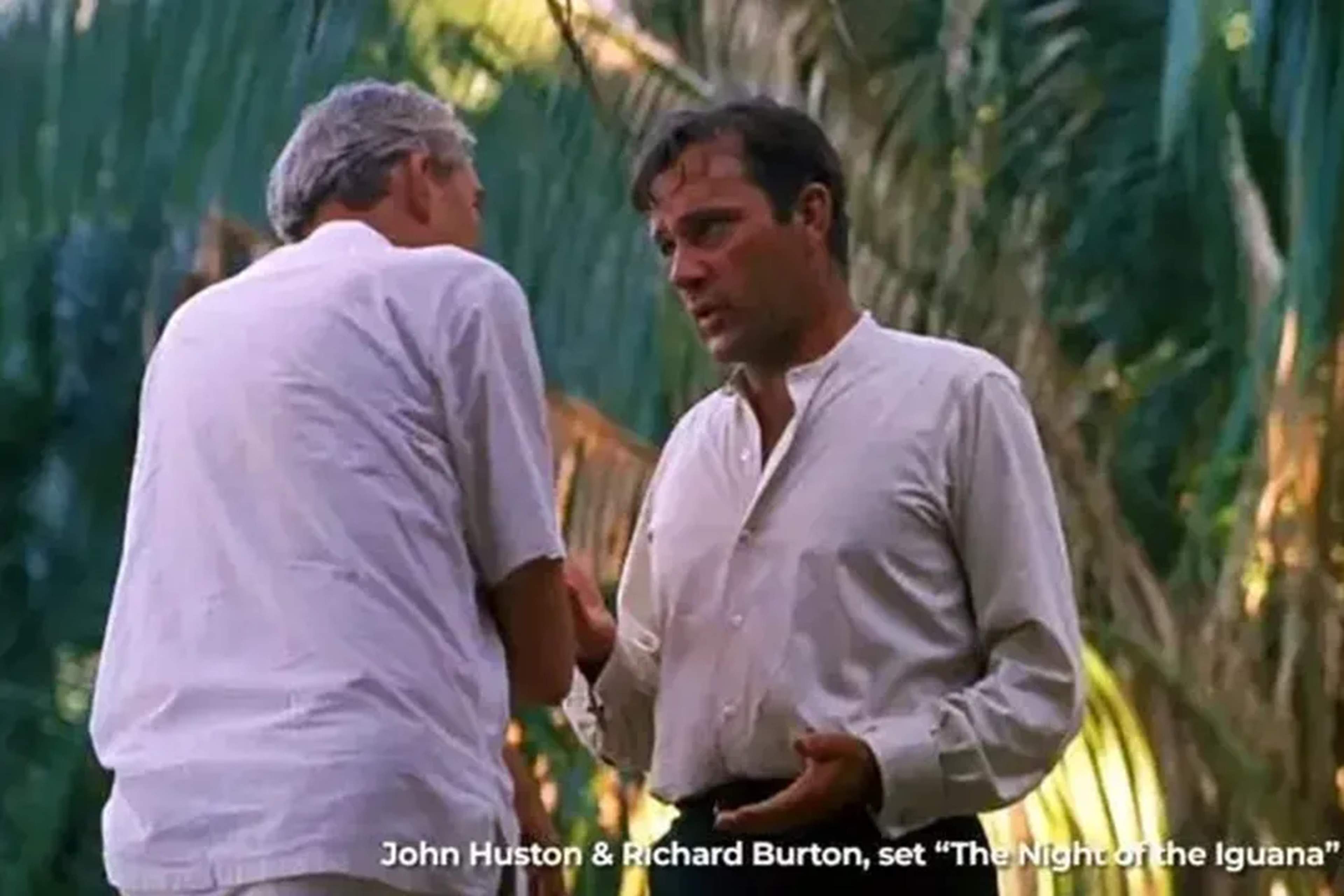John Huston and Richard Burton on the set of The Night of the Iguana, Puerto Vallarta, 1963.