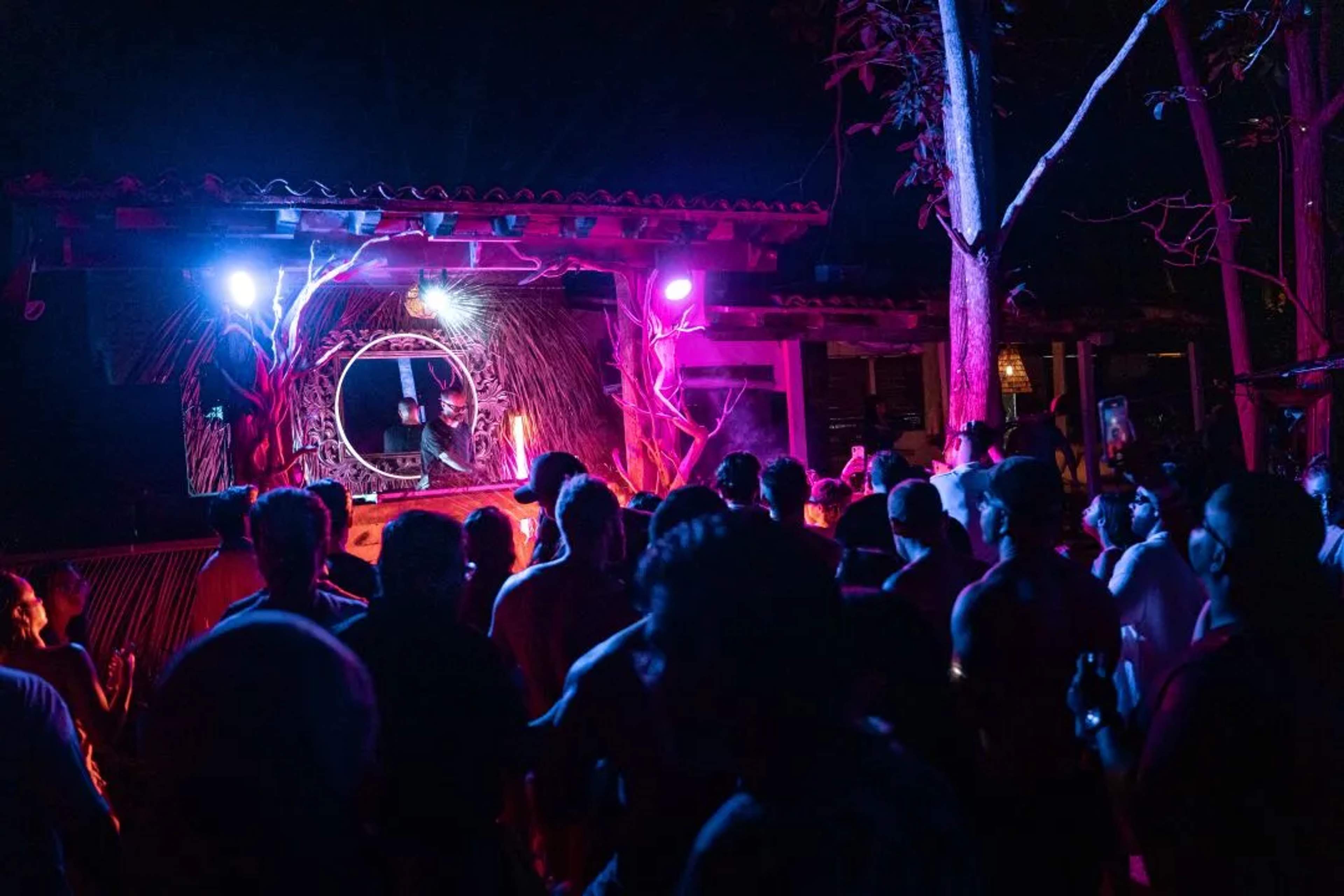 A DJ at a night party in Puerto Vallarta