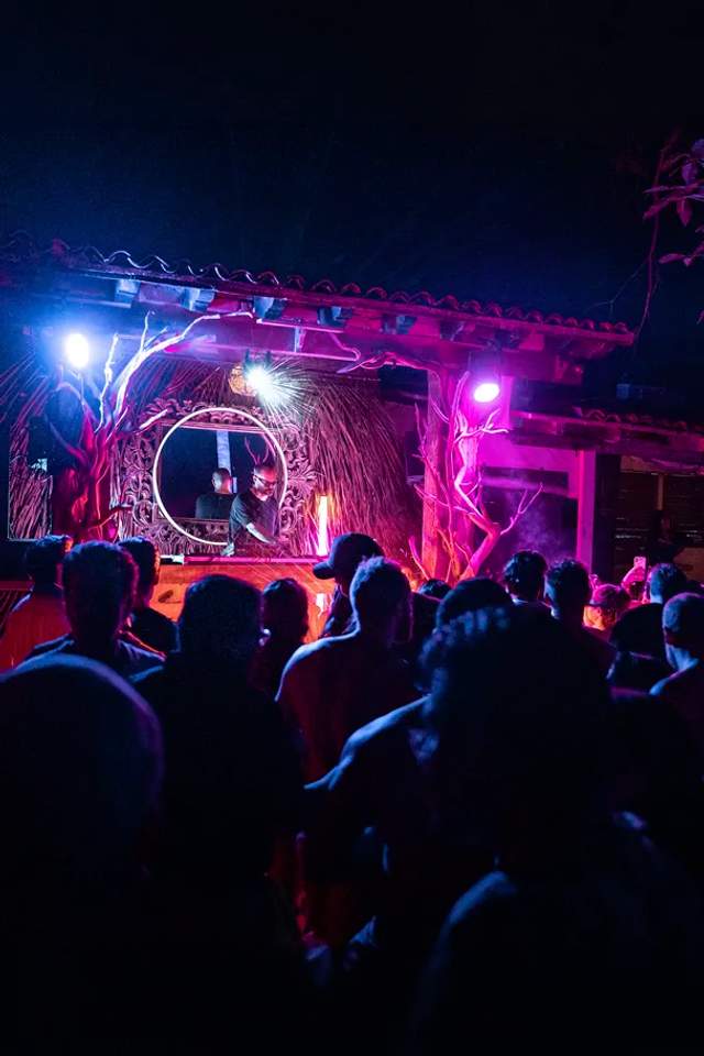 DJ playing at Majahuitas, the Best Puerto Vallarta Beach Club.