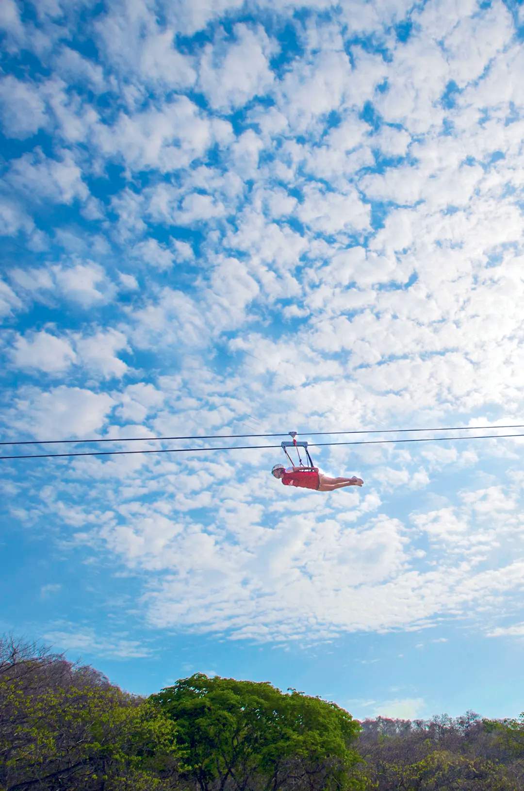 Aerial view of Mexico's Longest Zipline located in Puerto Vallarta.