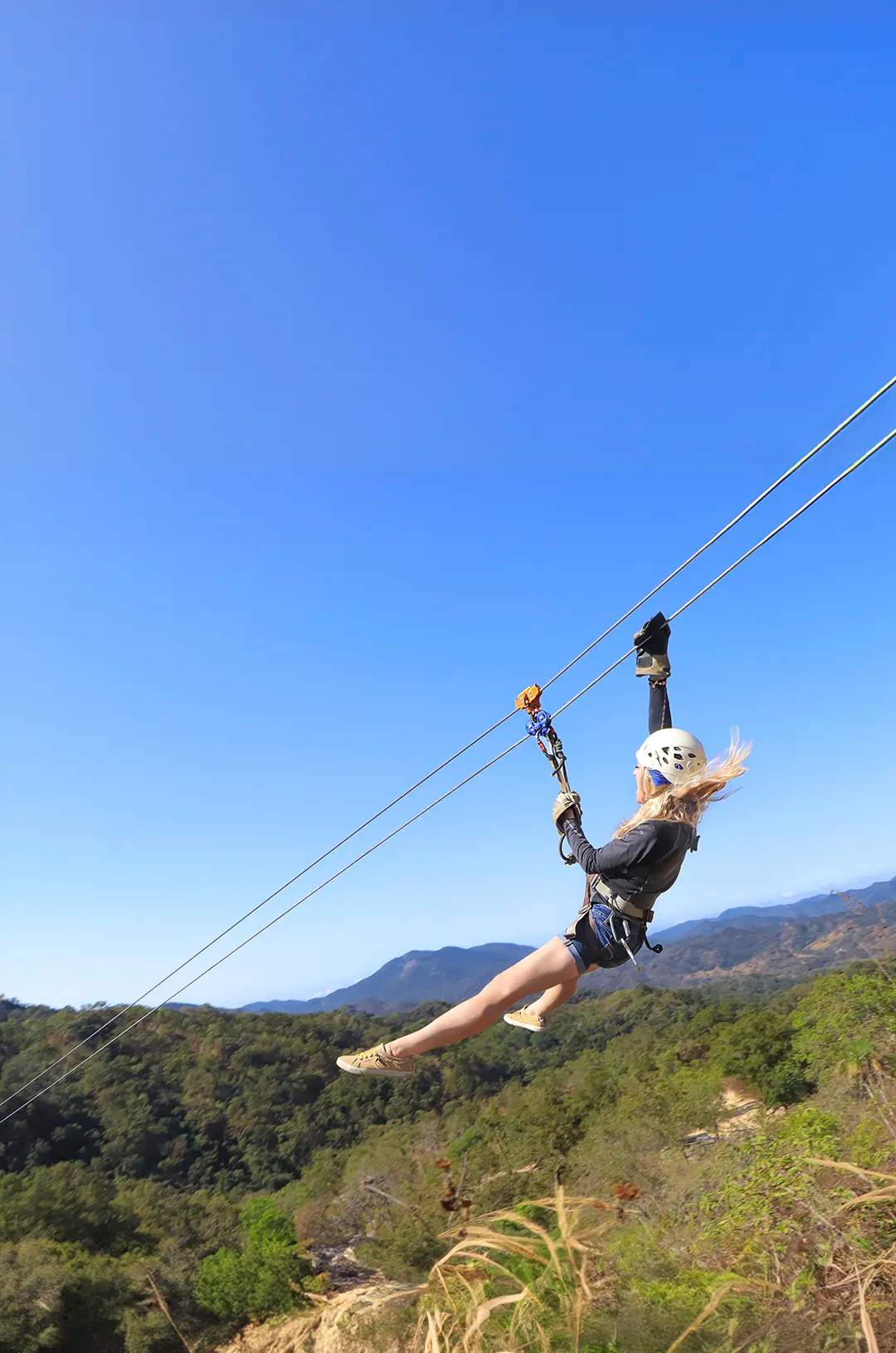 Puerto Vallarta zip line over a canyon.