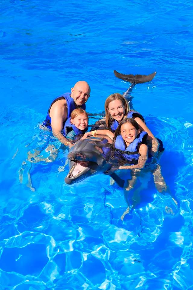 Family on a Private Dolphin Swim in Puerto Vallarta.