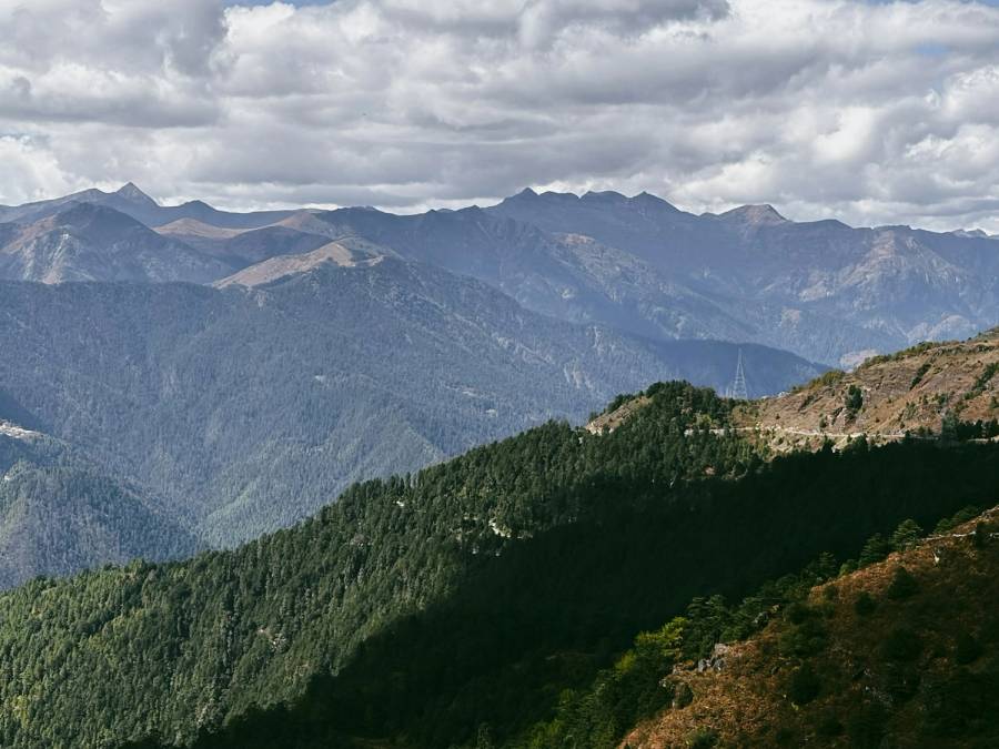 Layered mountain ridges and pine forest under a cloudy sky Layered mountain ridges and pine forest under a cloudy sky Layered mountain ridges and pine forest under a cloudy sky Layered mountain ridges and pine forest under a cloudy sky Layered mountain ridges and pine forest under a cloudy sky