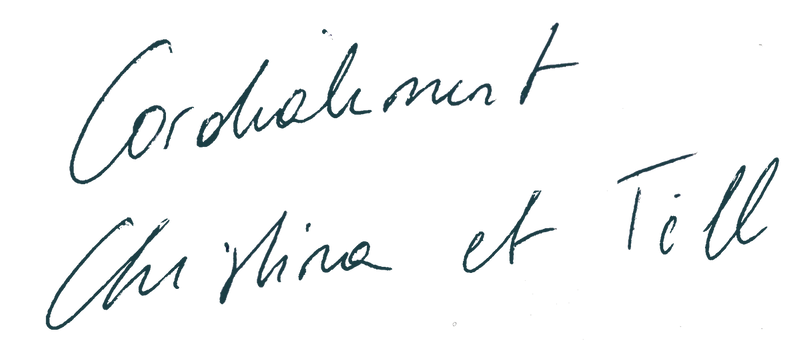 Unterschrift der Gründer Christina und Till