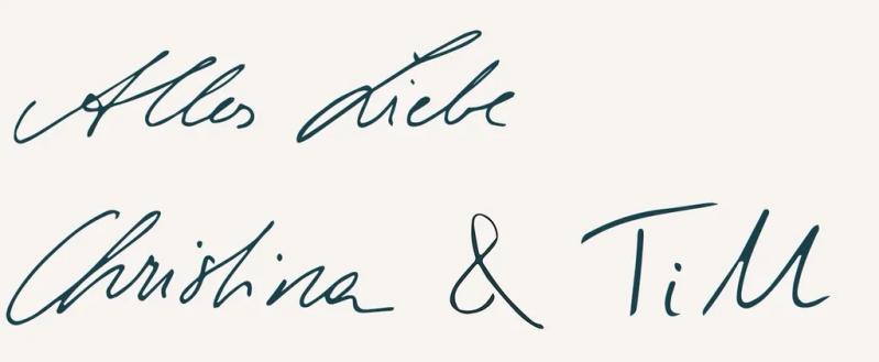Unterschrift Co Gründer Till und Christina
