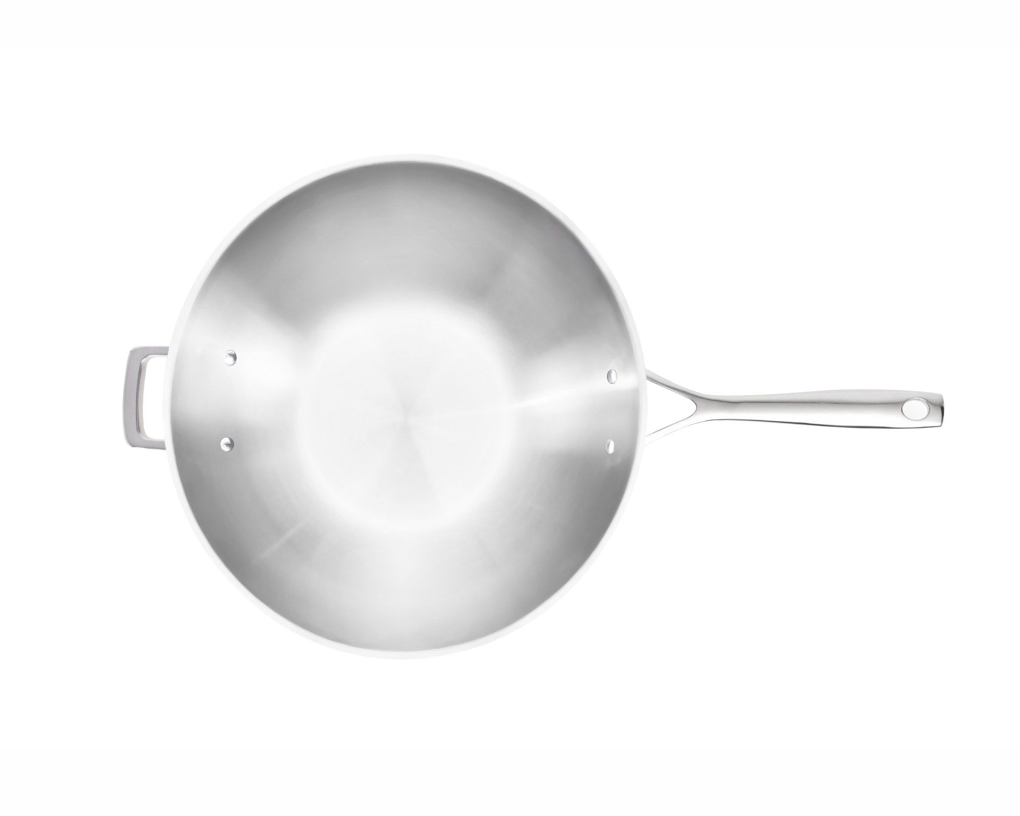 Olavson Wok Long Handle Uncoated from above
