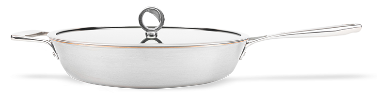 Uncoated Olav pan from the side