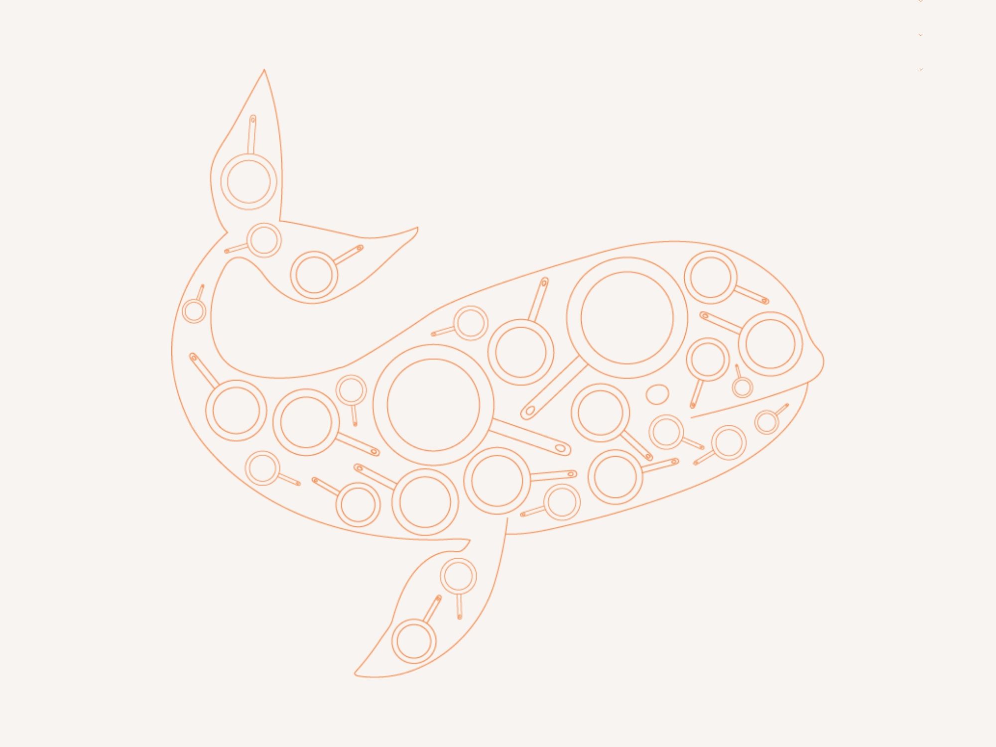 Whale with pans icon