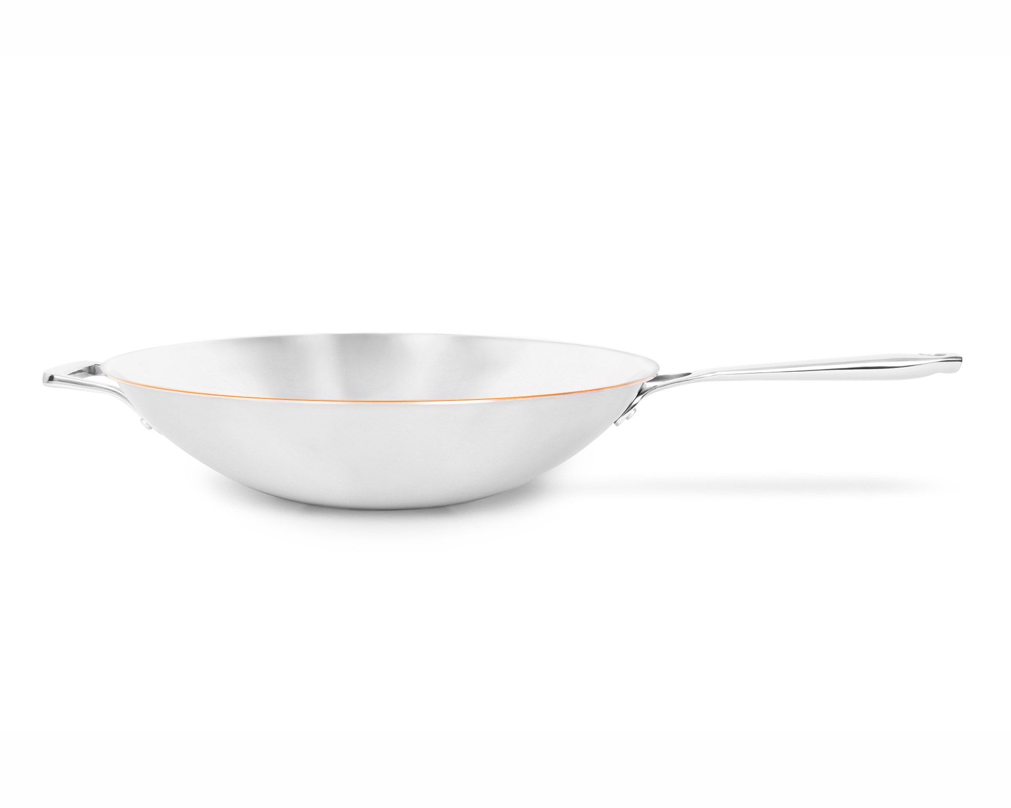 Olavson Wok Long Handle Uncoated from the side
