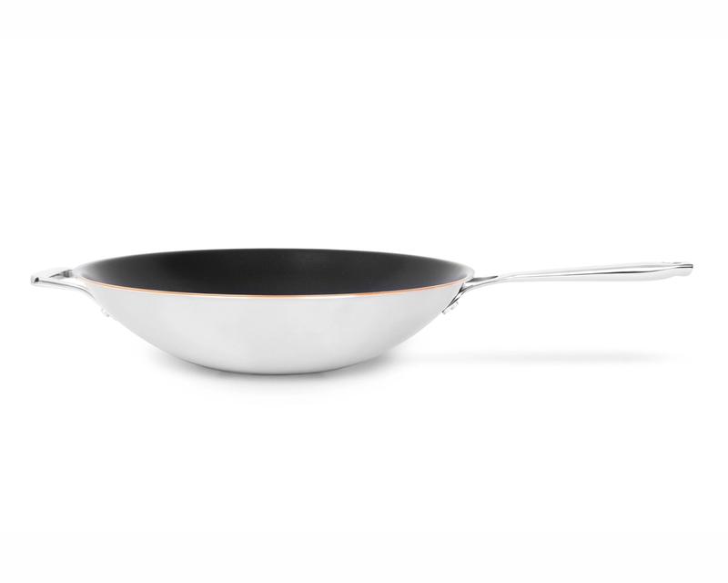 Olav Wok Long Handle Coated from the side