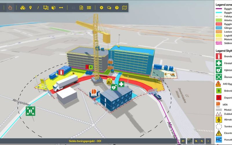 Digital simulering av bygglogistik i SitePlanner som ökar projektets lönsamhet genom att identifiera flaskhalsar och optimera ytanvändningen i ett tidigt skede.