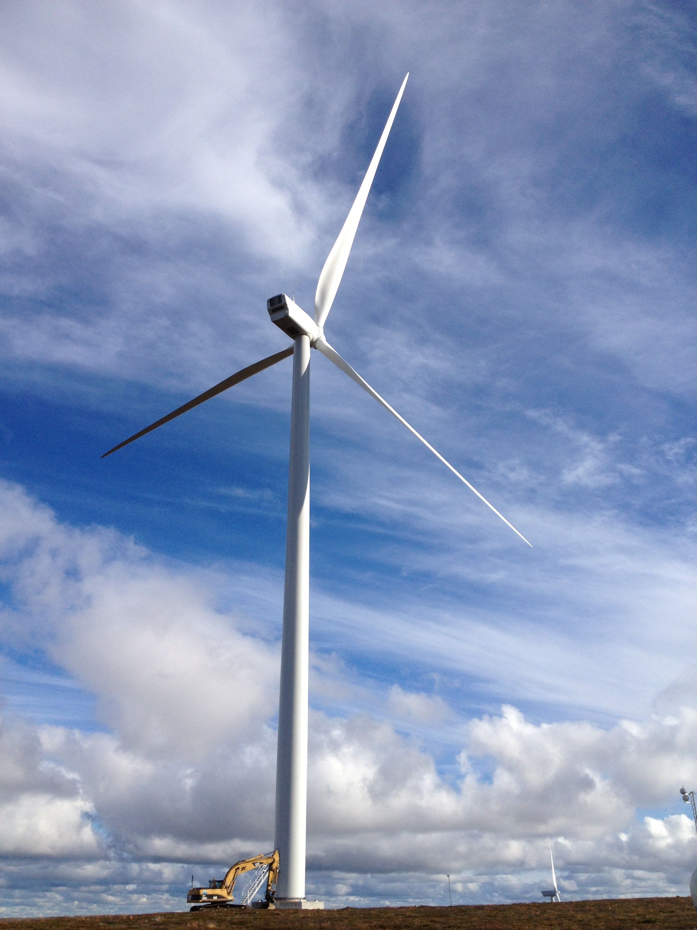 Bild på ett vindkraftverk