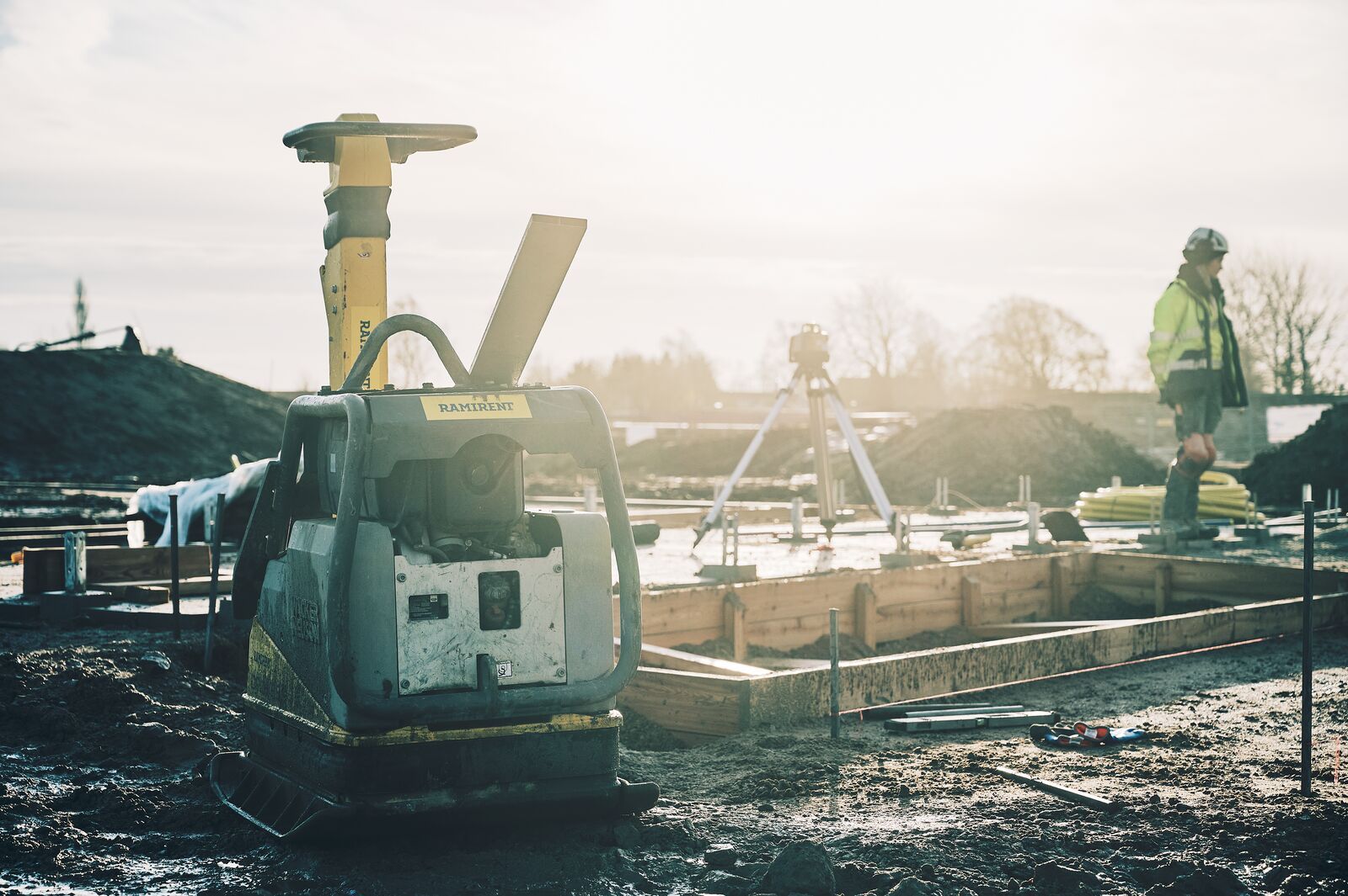 Padda på byggarbetsplats