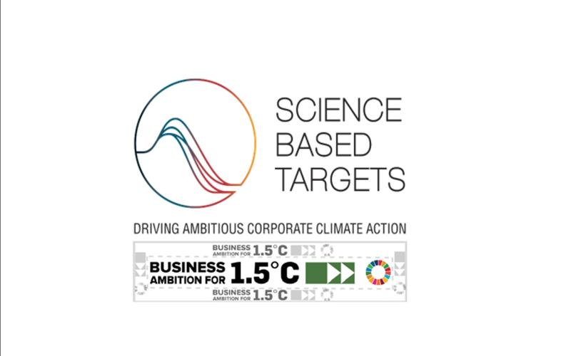 Science Based Targets-logotypen som bekräftar Ramirents åtagande att sätta vetenskapligt baserade utsläppsmål i linje med 1,5-gradersmålet och internationella klimatkrav.