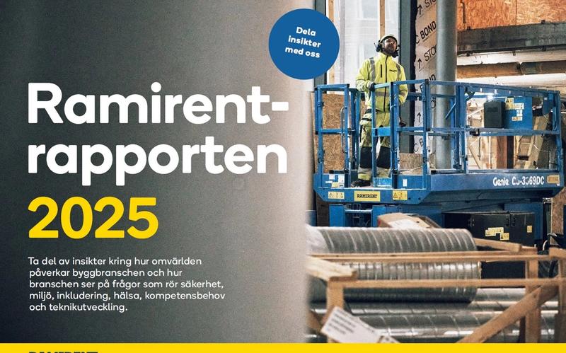 Ramirentrapporten 2025 – Ta del av färska insikter om säkerhet, miljö och teknikutveckling inom byggbranschen direkt i vår omfattande årsrapport.