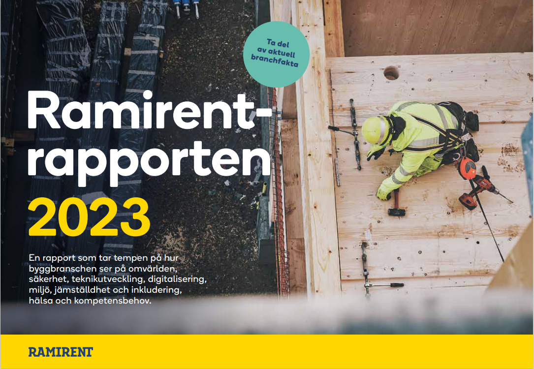 Ramirentrapporten 2023 – Ta del av färska insikter om säkerhet, miljö och teknikutveckling inom byggbranschen direkt i vår omfattande årsrapport.