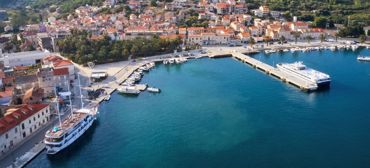Vis town on island Vis, Dalmatia, Croatia.
