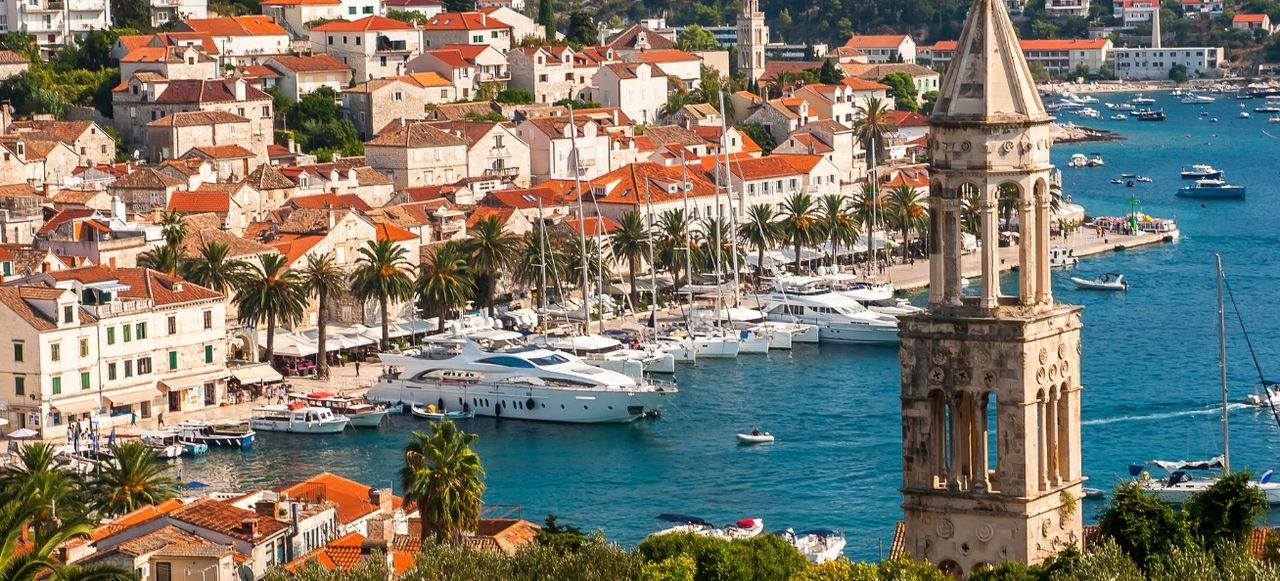 Hvar Town harbor, Croatia