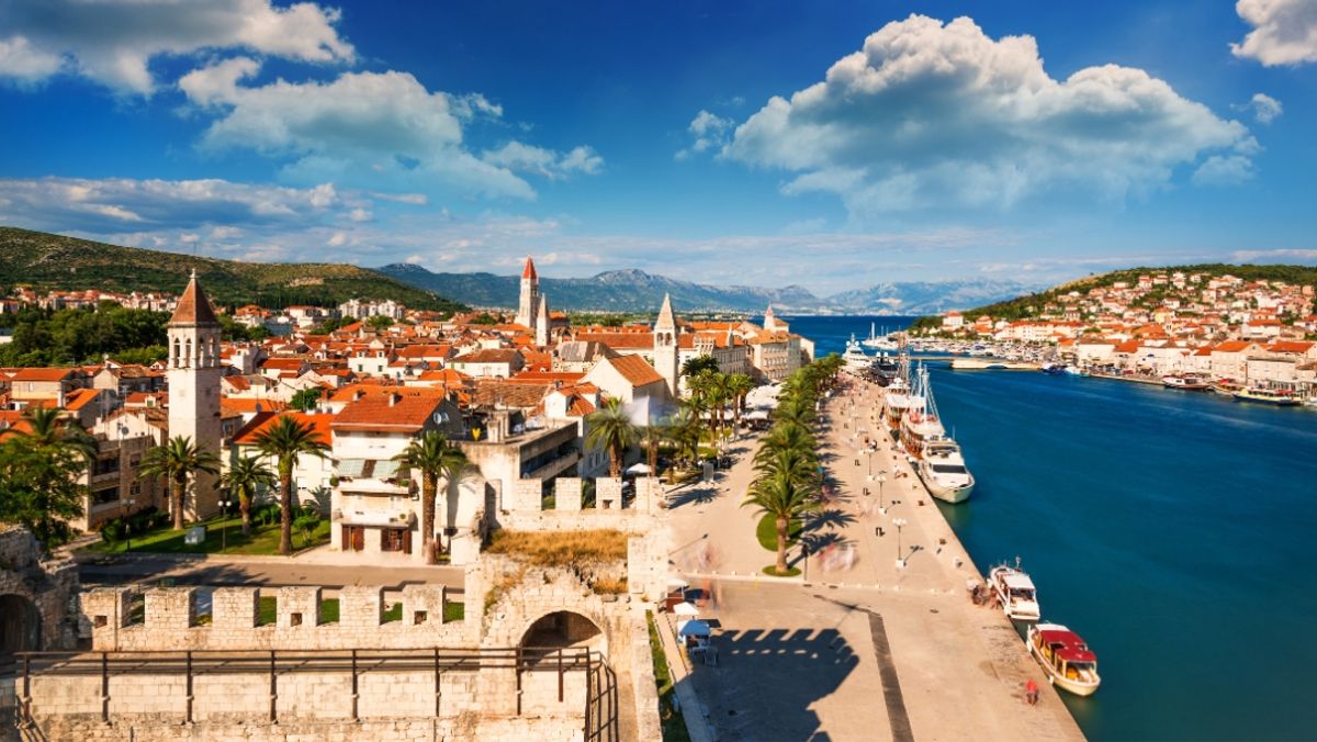 Beautiful view from Trogír fortress, Croatia, Dalmatia