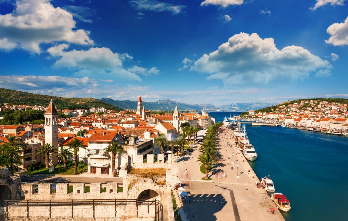 Beautiful view from Trogír fortress, Croatia, Central Dalmatia