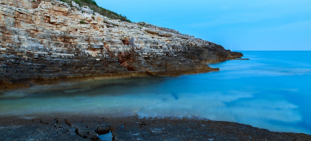 Blue Sea in Cape Kamenjak at Dusk