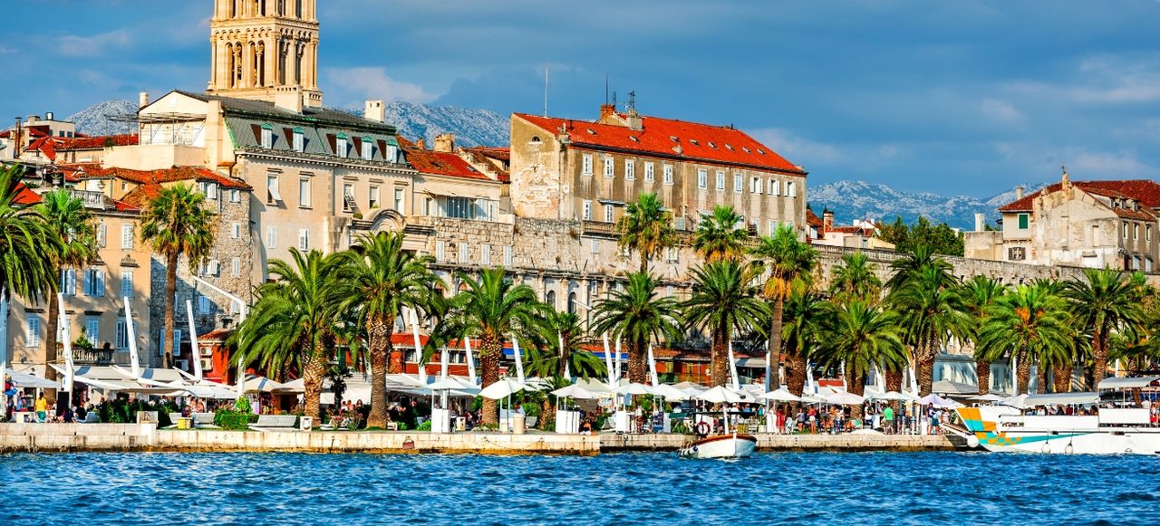 Split Diocletian's Palace and harbor, Croatia