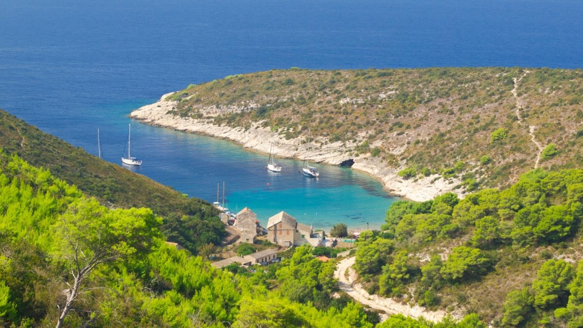 Top view of Porat Bay