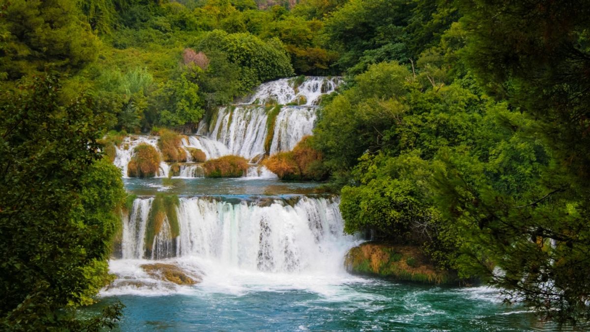 Krka waterfalls in the Krka National Park
