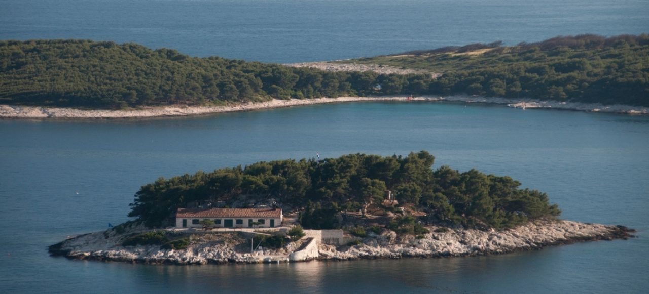 Scenic view of Pakleni Islands in Croatia