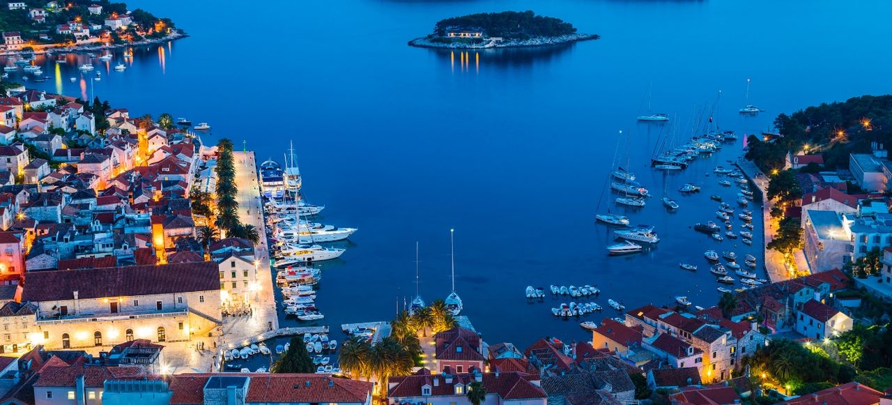 Hvar Town harbour, Hvar Island, Croatia